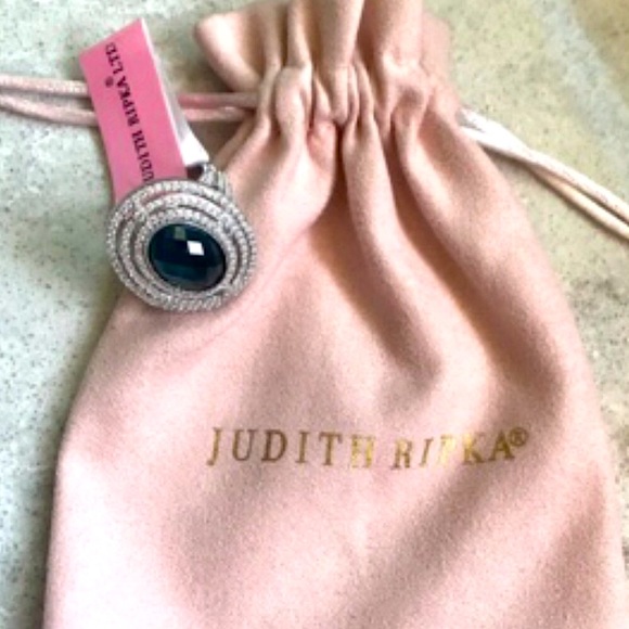 Judith Ripka London Blue Topaz & Diamonique Ring - Picture 2 of 8